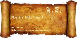 Morth Róbert névjegykártya